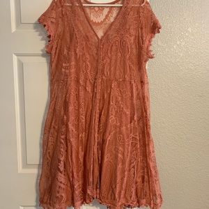 Torrid Lace and Crochet Button Front Dress